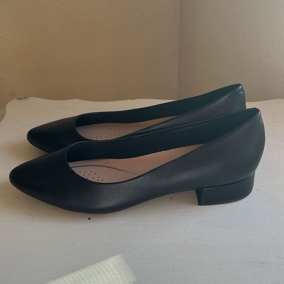 Easy Spirt Slip On Comfort Black Leather Pumps Women’s 10 W New No Box - Picture 6 of 12